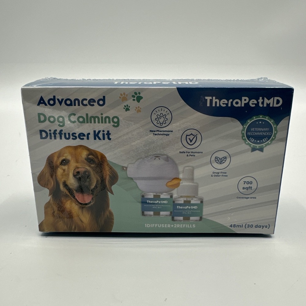 TheraPet MD Advanced Dog Calming Diffuser Kit (1 Diffuser + 2 Refills) New Seal